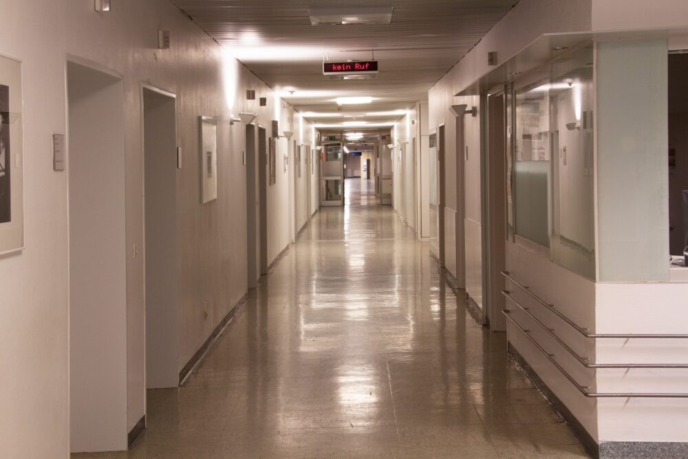 long hospital hallway