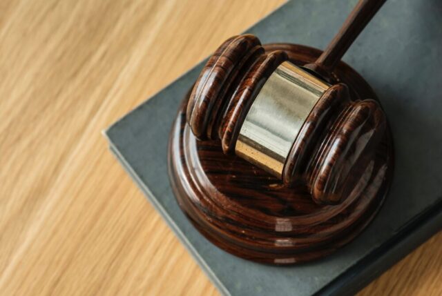 wooden gavel concept