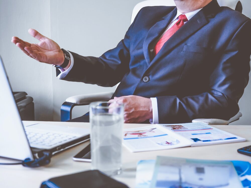 lawyer at meeting