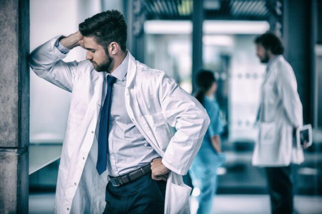 doctor distressed hospital