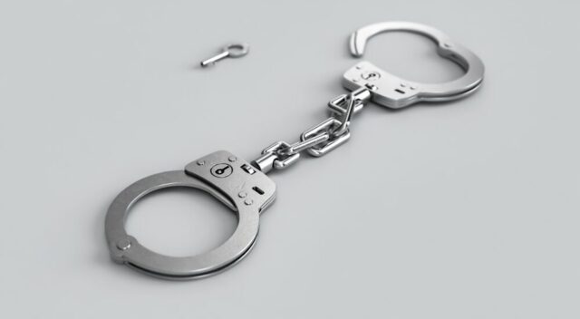 handcuffs with key