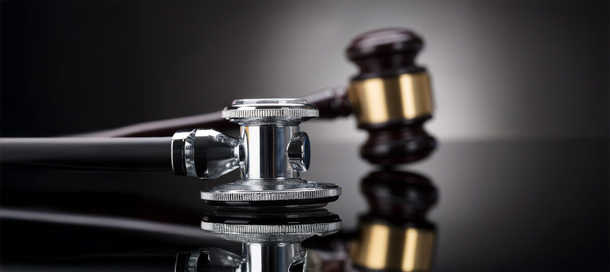 stethoscope with gavel