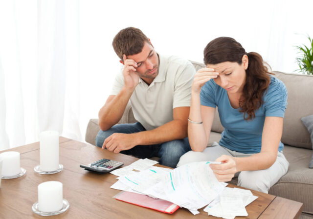 couple worried finances